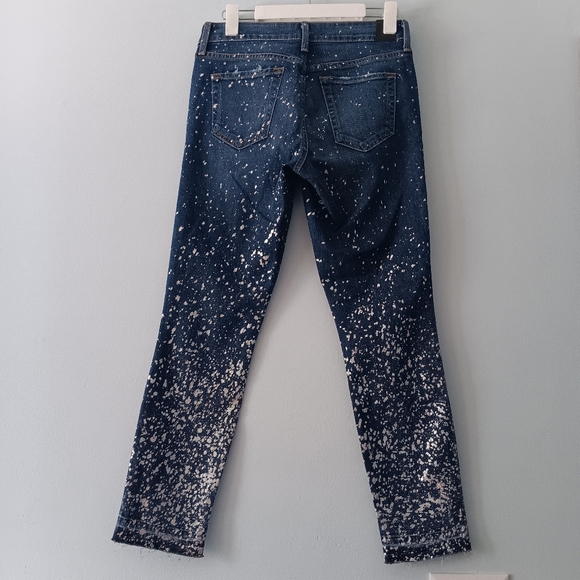 Level 99 Amber Galaxy Wash Sparkle Denim Relaxed Skinny Jeans 26 - Picture 3 of 13